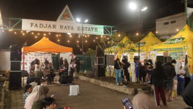Suasana Culinary Night yang digelar UMKM Kelurahan Cibabat beberapa waktu lalu.