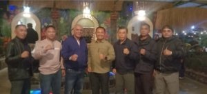 Letkol Inf. Ratno, S.H., M.I.P. didampingi perwira Kodim saat menghadiri undangan ulang tahun Erfan Bramantyo.