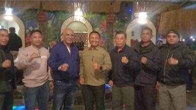 Letkol Inf. Ratno, S.H., M.I.P. didampingi perwira Kodim saat menghadiri undangan ulang tahun Erfan Bramantyo.