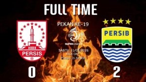 Persib Bandung Kokoh Di Puncak Klasemen usai Kalahkan Persis Solo.