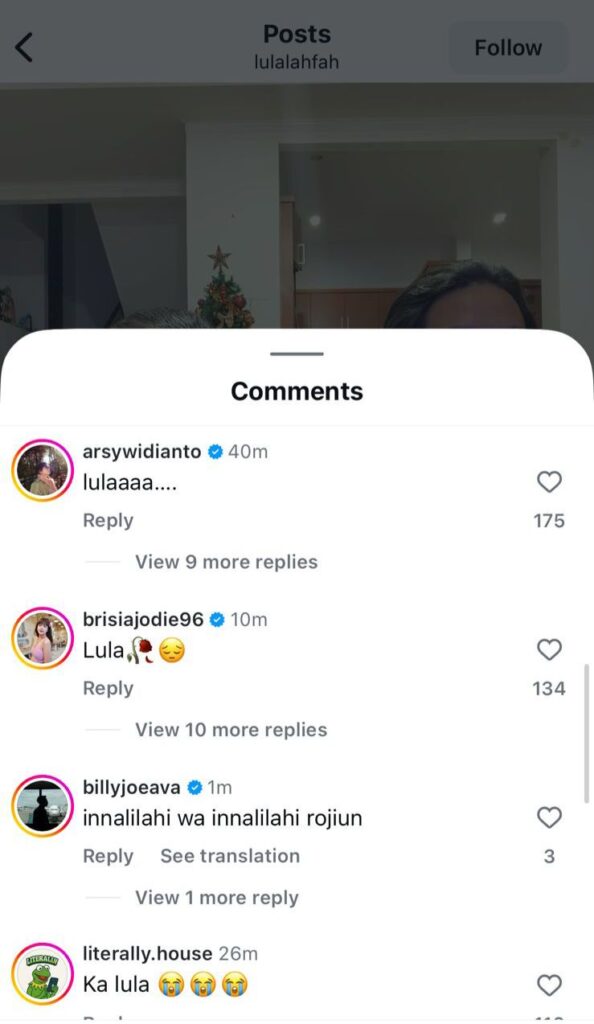 Kabar Meninggalnya Lula Lahfah