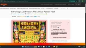 Tangkapan Layar SItus Diskominfo Gorontalo Utara Berubah menjadi situs judi online, 9 Januari 2026