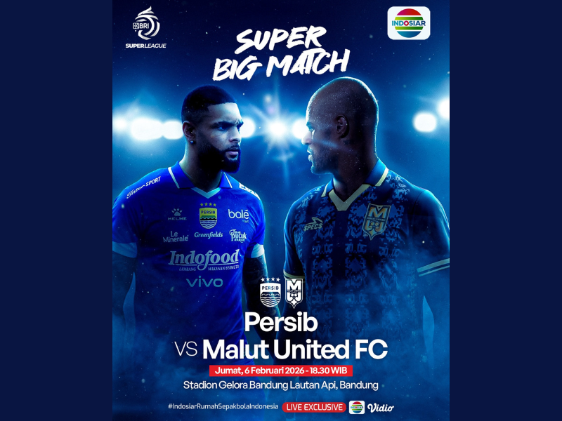 LINK LIVE STREAMING Persib vs Malut United FC BRI Super League Hari Ini Jumat 6 Februari 2026 Pukul 19.00 WIB