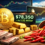 Ilustrasi Aset Crpto dan harga emas hingga Harga Cabai