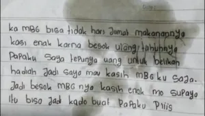 Tak Punya Uang, Siswi MTs di Sulawesi Minta MBG untuk Kado Ayah