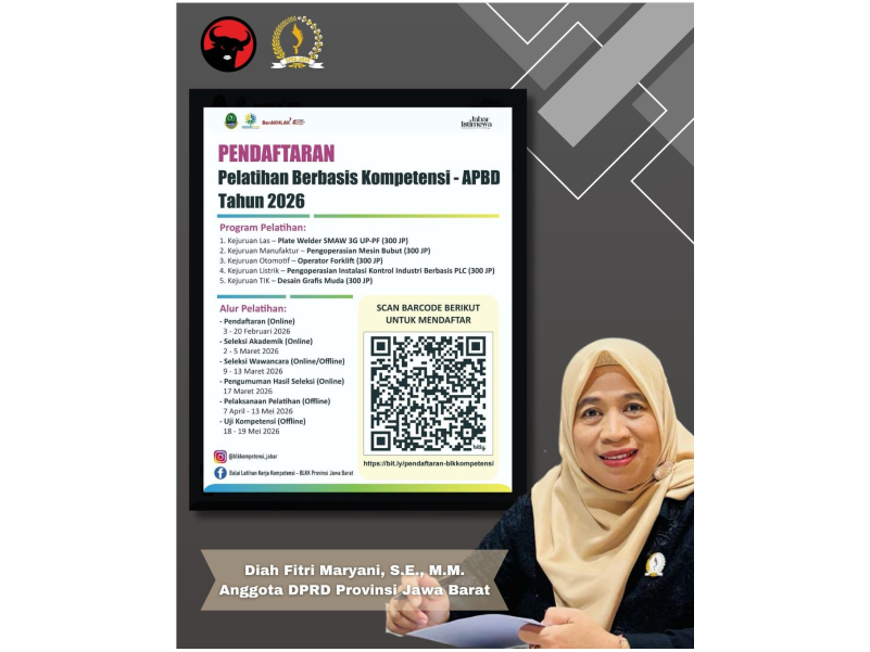 Diah Fitri Maryani Dorong Pelatihan Berbasis Kompetensi untuk Optimalkan Serapan Tenaga Kerja Jabar