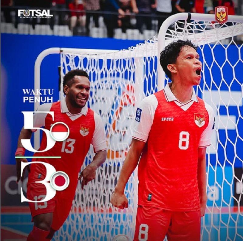 Timnas Futsal Indonesia melaju ke final AFC Futsal 2026 setelah kalahkan Jepang