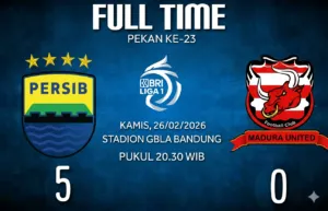 Persib Bandung Kokoh Di Puncak Klasemen Usai Ginduli Madura United 5-0
