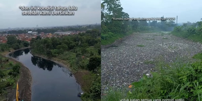 Pandawara Group menyoroti kondisi sebuah aliran sungai di Jawa Barat yang kondisinya kembali memprihatinkan, meski sebelumnya sempat dibersihkan secara total oleh mereka.