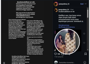 Jeni Rahmadial Fitri Dituding Jadi Pelakor, Ini Klarifikasi Lengkap