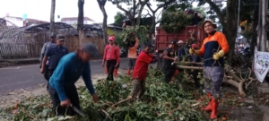 Dinas Lingkungan Hidup Kota Cimahi Laksanakan Pembersihan Pasca Bencana Angin Puting Beliung