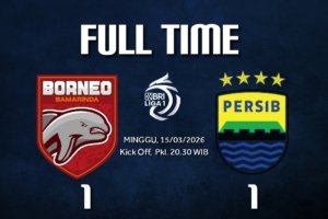 Borneo FC Hanya Mampu Bermain Imbang 1-1 Posisi Persib Bandung Kokoh Di Puncak