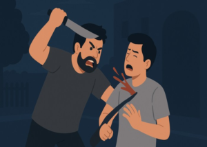Ilustrasi (AI). Pria Diduga ODGJ Bacok 6 Orang di Grobogan.