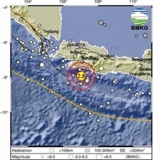 Gempa Tektonik Di Sukabumi 22KM