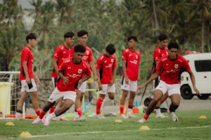 Sesi latihan resmi skuad Garuda Muda jelang pertandingan Indonesia U-17 Vs Timor Leste.