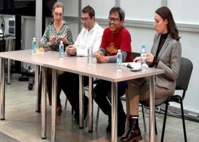 Eka Kurniawan di Moscow Book Tour 2026 (foto/Gramedia Pustaka Utama).