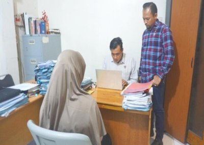 Pelaku penganiayaan bayi di daycare Banda Aceh (foto/Polresta Banda Aceh).