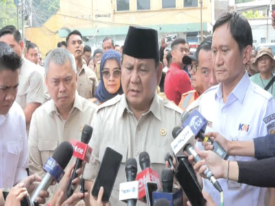 Prabowo Subianto di RSUD Kota Bekasi (foto/YouTube Sekretariat Presiden).