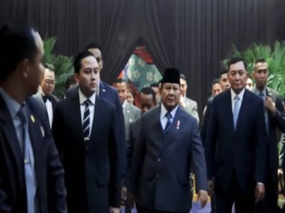 Presiden Prabowo Subianto menghadiri pernikahan El Rumi dan Syifa Hadju.