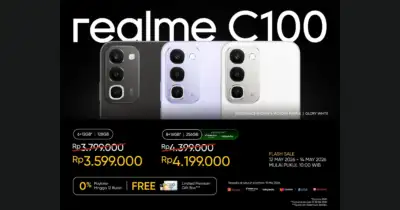 Realme C100 Series Akhirnya Rilis dengan Baterai 8.000 mAH Pertama dan Paling Terjangkau di Indonesia