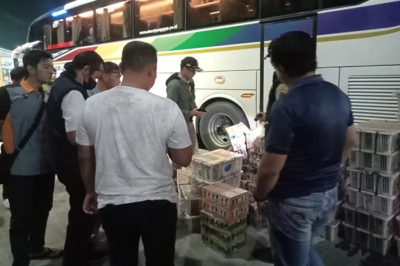 Bus Membawa Burung Ilegal ditahan TNI AL