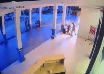 PNS bakar kantor Dishub Bangka Belitung (tangkapan layar).