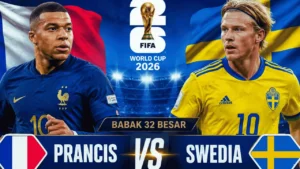 Live streaming Prancis vs Swedia Piala Dunia 2026