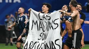 Spanduk Las Malvinas