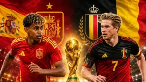 Live streaming Spanyol vs Belgia di Piala Dunia