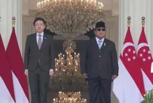 Lawrence Wong menemui Prabowo di Istana Merdeka