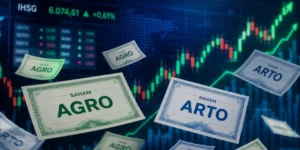 AGRO naik 4,14% dan ARTO naik 6,82% di Sesi I.
