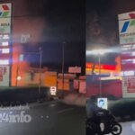 sepeda motor terbakar