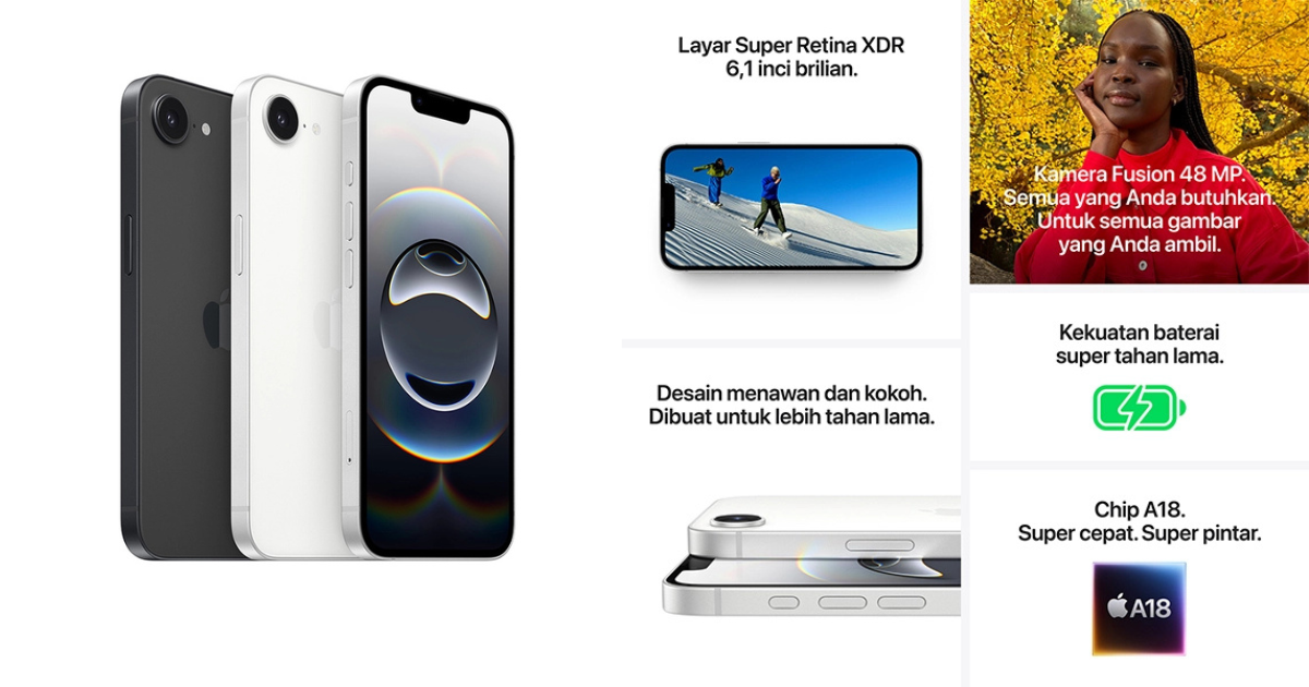 Berapa Harga iPhone 16e Sekarang? Cek di Sini Lengkap dengan Spesifikasinya 1 Berapa Harga iPhone 16e Sekarang? Cek di Sini Lengkap dengan Spesifikasinya