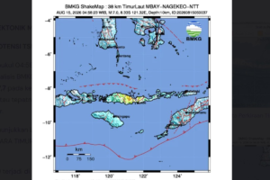 Gempa Berkekuatan M 7,7 Guncang Wilayah NTT