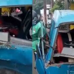 Dua angkot tabrakan