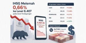 IHSG turun 0,66% ke 6.407,19 didorong BYAN anjlok 14,04% 1