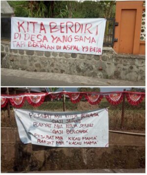 Menjelang HUT RI dan Pilkades: Bahasa Satir dan Sarkasme Bermunculan di Spanduk
