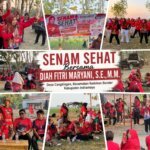 Senam Sehat Bersama Diah Fitri Maryani di Desa Cangkingan 3