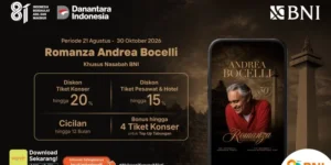 BNI Menawarkan Diskon 20% Tiket Bocelli dan Fasilitas Cicilan
