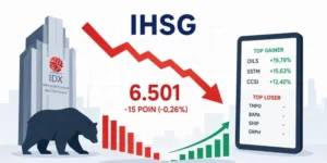 IHSG Melemah 15 Poin ke 6.501, OILS SSTM CCSI Menguat