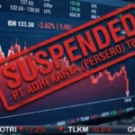 BEI menyuspensi saham ADHI usai penundaan kupon, harga Rp133