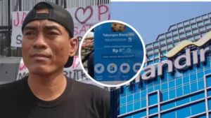 Polisi membawa aktivis Pati Botok saat demo di DPR RI