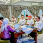 Wamensos Agus Jabo dan Kepala Bappenas Rachmat Bahas Bencana