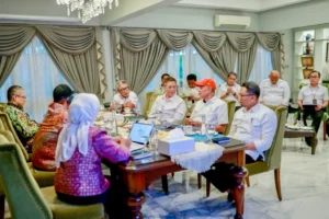 Wamensos Agus Jabo dan Kepala Bappenas Rachmat Bahas Bencana
